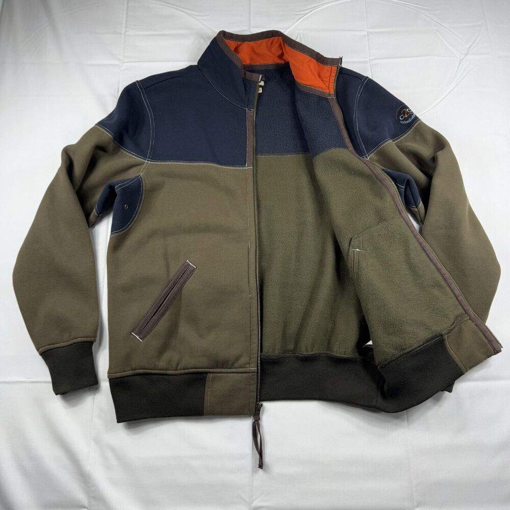 Carbon2Cobalt Jacket Men's M Fleece Full Zip Outdoors Casual Color Block Olive - Picture 2 of 13